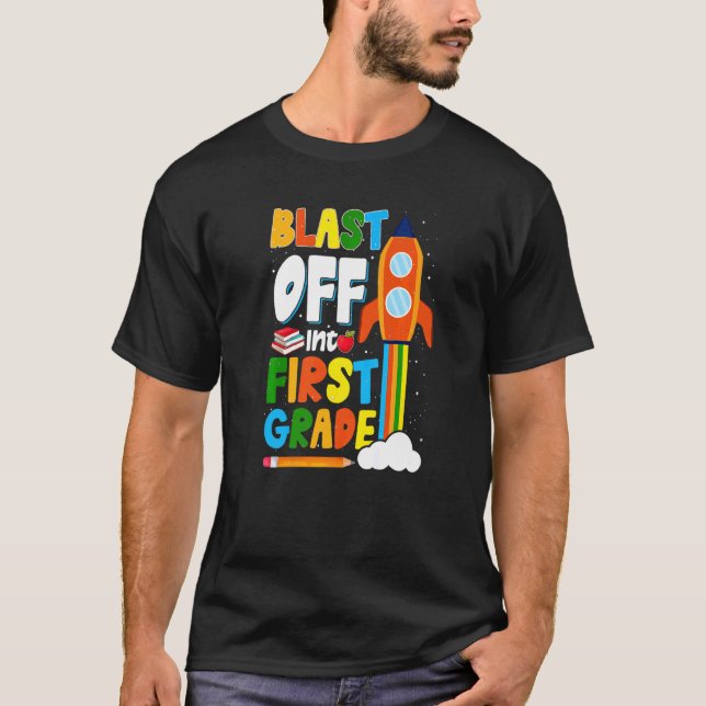 Inbrott till första Klass-dagen för skolbarn T Shirt (Framsida)