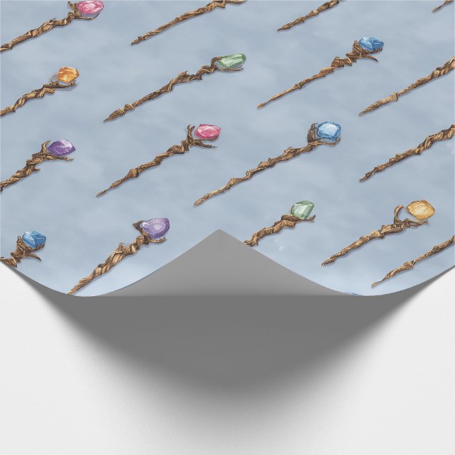 Inbunden magisk stav-inpackningspapper för trollka presentpapper (Hörn)