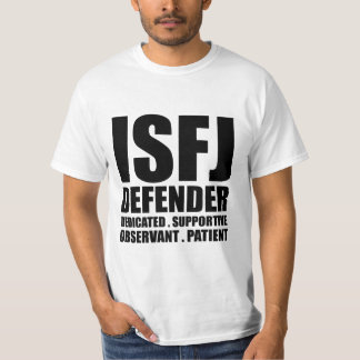 Inbunden T skjorta för ISFJ-försvarare T-shirt