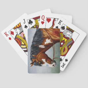 Inbyggd amerikansk Bay Pinto Krig Horse Kortlek