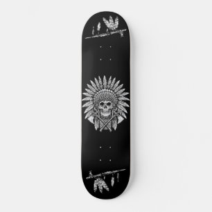 Inbyggd amerikansk chef och Pipe Skateboard