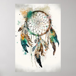 Inbyggd amerikansk Dreamcatcher Art-utskrift Poste Poster