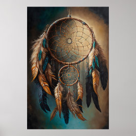 Inbyggd amerikansk Dreamcatcher Art-utskrift Poste Poster