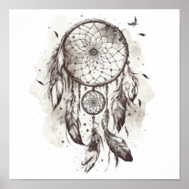 Inbyggd amerikansk Dreamcatcher Art-utskrift Poste Poster