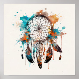 Inbyggd amerikansk Dreamcatcher Art-utskrift Poste Poster