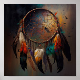 Inbyggd amerikansk Dreamcatcher Art-utskrift Poste Poster