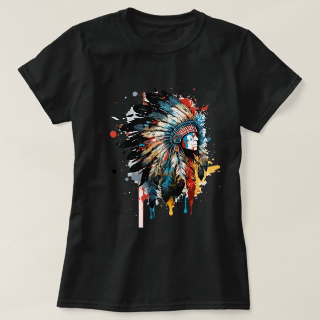 Inbyggd amerikansk Dreamcatcher indisk design 22 T Shirt (Design framsida)