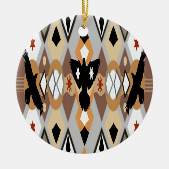 Inbyggd amerikansk Kråka Ornament (Framsidan)