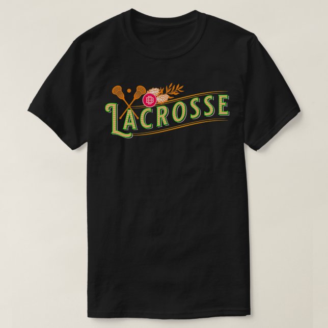 Inbyggd amerikansk Lacrosse obegränsat lax-spel T Shirt (Design framsida)