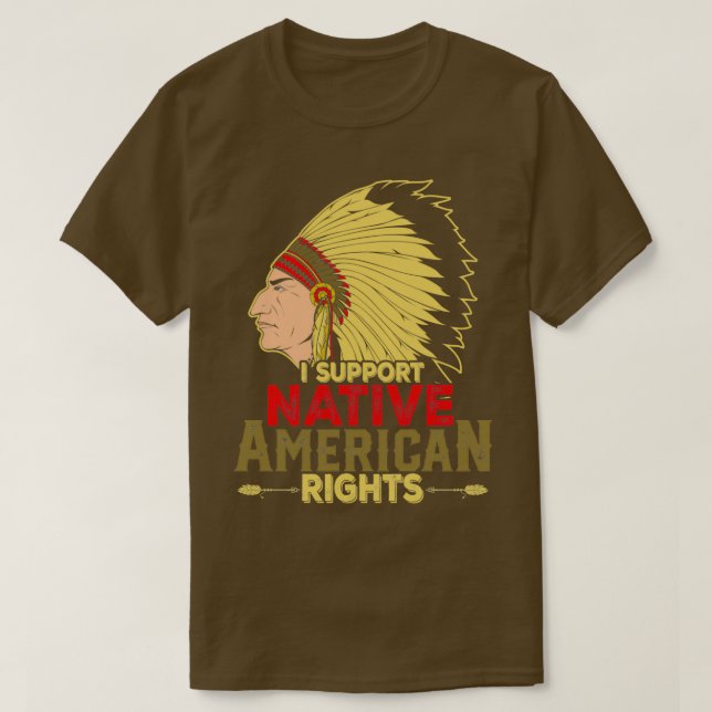 Inbyggd amerikansk offert I stöder inbyggt T Shirt (Design framsida)