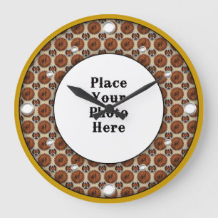 Inbyggd amerikansk Ram - din fotomägelspärr Stor Klocka