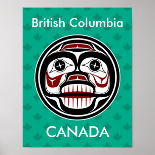 Inbyggd amerikansk rött svart, grafiskt, svepande  poster