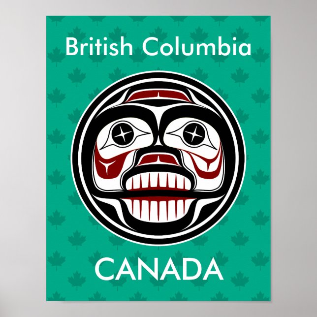 Inbyggd amerikansk rött svart, grafiskt, svepande  poster (Framsidan)