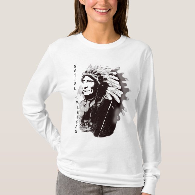 Inbyggd amerikansk sioux Chief Whirling Horse T Shirt (Framsida)