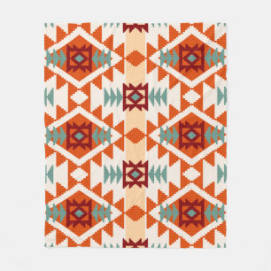 Inbyggd amerikansk Stil Geometric Seamless Fleecefilt