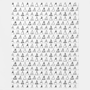 Inbyggd amerikansk Tipi Tält ANPASSNINGSBAR BG FÄR Fleecefilt