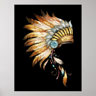 Inbyggd amerikansk utskrift 1 poster