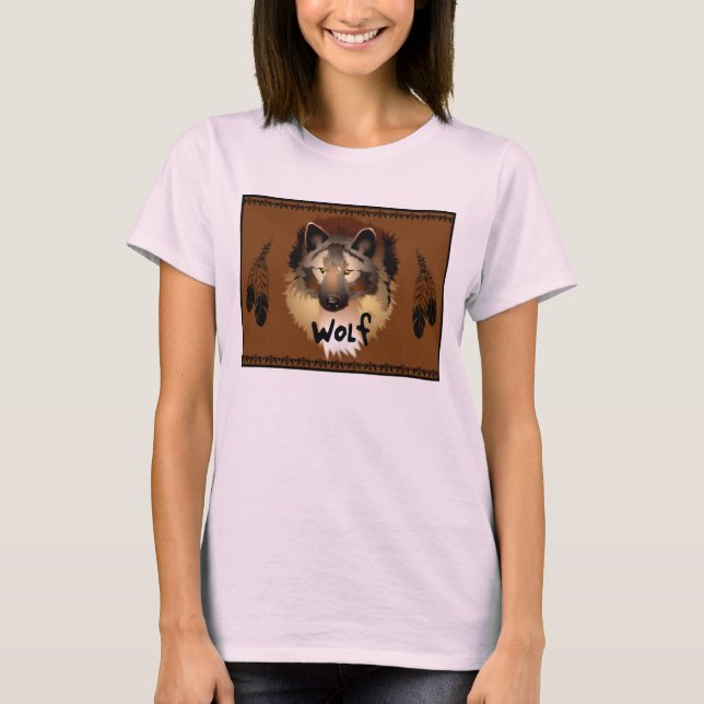 Inbyggd amerikansk Varg T-Shirt (Framsida)