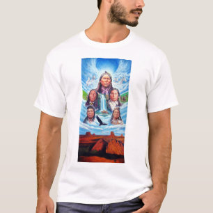 Inbyggd amerikanskmålning Mall Manar White T Shirt