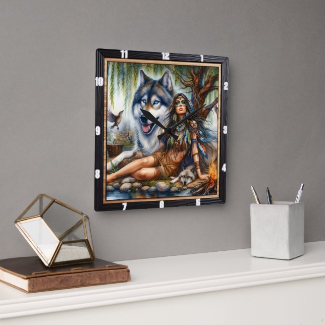 Inbyggd dragningstablett: Gentle Watch-Lugn Fyrkantig Klocka (Kontor)