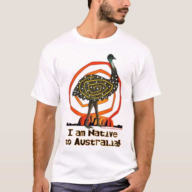 Inbyggd Emu T-shirt (Framsida)