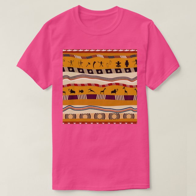 Inbyggd figurer vektor mönster t shirt (Design framsida)