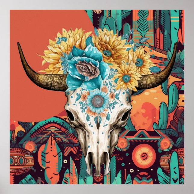 Inbyggd Indian Art-utskrift Poster (Framsidan)