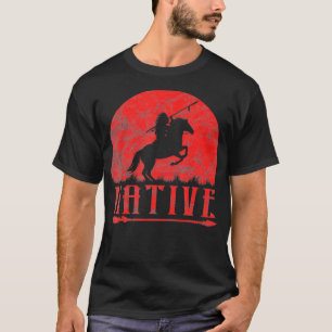 Inbyggd indian-krigare, vintage t shirt