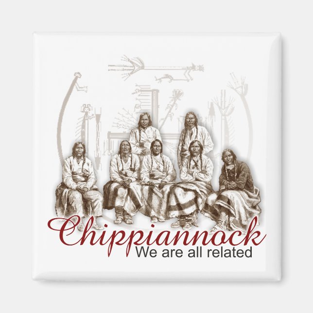 Inbyggd indisk Vi är alla besläktade Magnet (Framsidan)