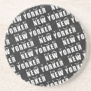 Inbyggd New Yorker Mönster Underlägg Sandsten
