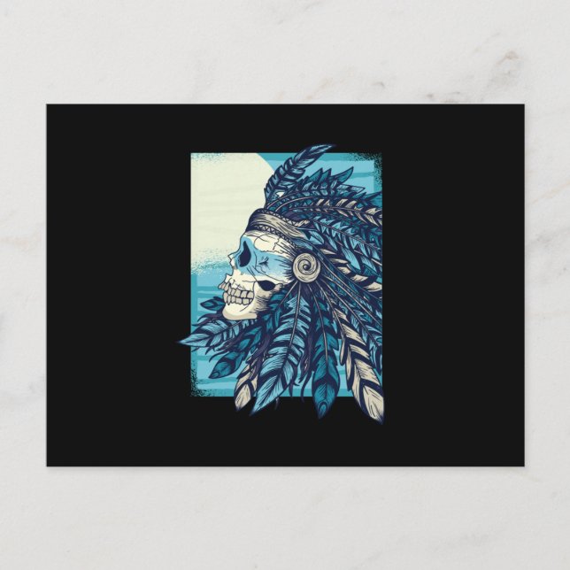 Inbyggd skull vykort (Framsida)