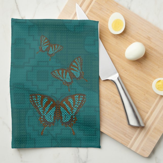 Inbyggd Swallowtail Hand Towel Kökshandduk (Vikt i Fjärdedel)