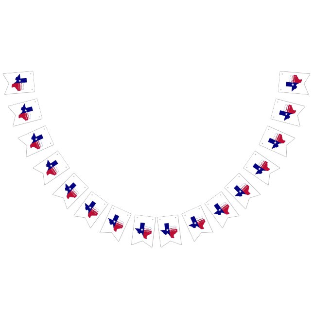 Inbyggd Texan Flagga Karta (Alla)