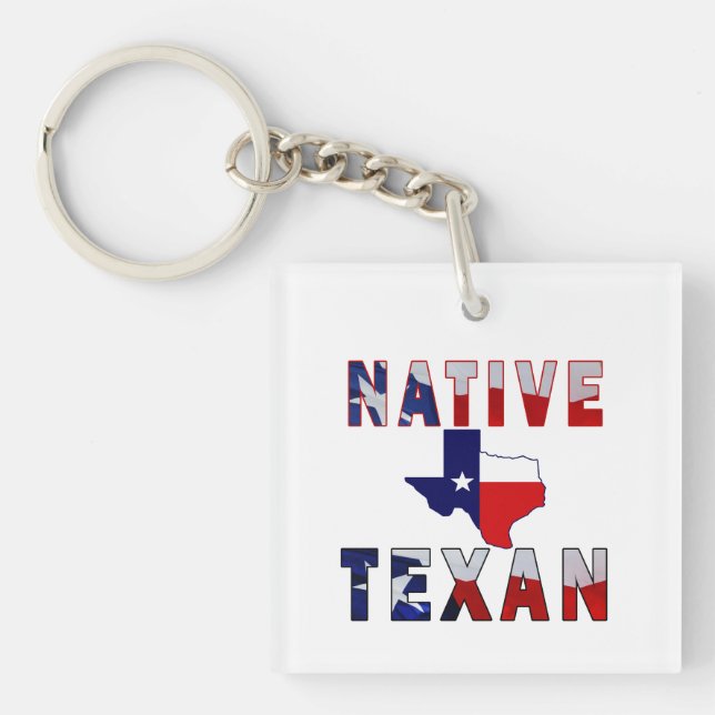 Inbyggd Texan Flagga Karta (Framsidan)