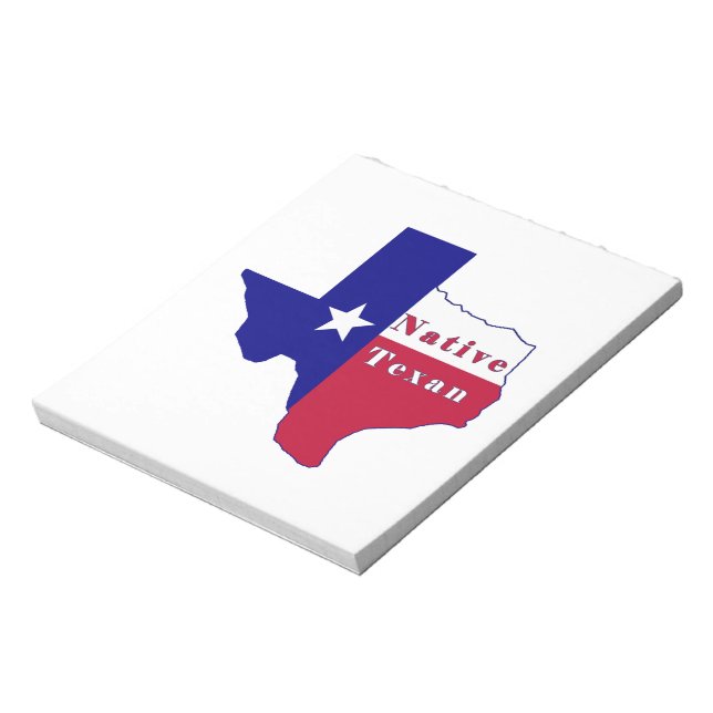 Inbyggd Texan Flagga Karta Anteckningsblock (Roterad)