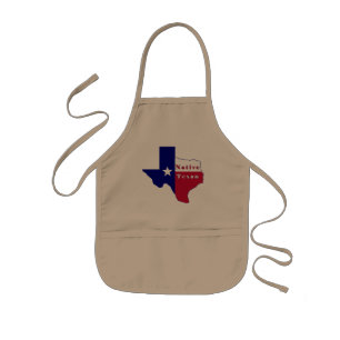 Inbyggd Texan Flagga Karta Barnförkläde