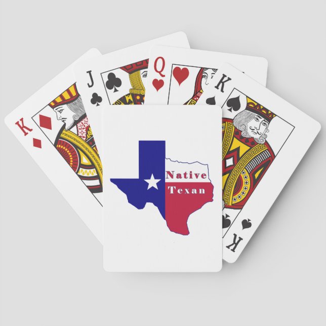 Inbyggd Texan Flagga Karta Casinokort (Baksidan)