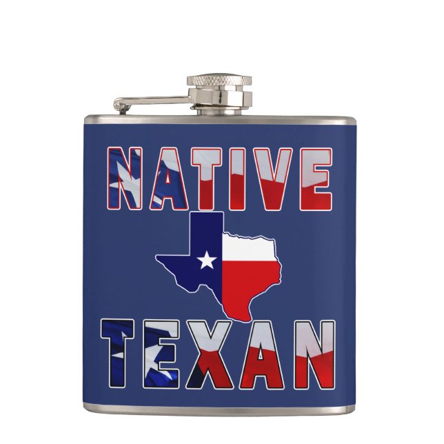 Inbyggd Texan Flagga Karta Fickplunta (Framsidan)