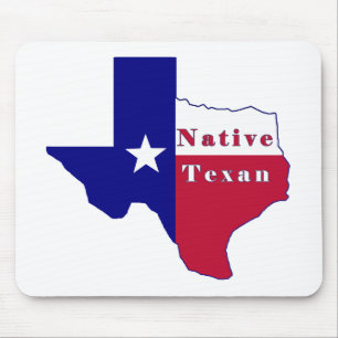 Inbyggd Texan Flagga Karta Musmatta