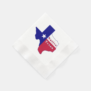 Inbyggd Texan Flagga Karta Pappersservett