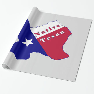Inbyggd Texan Flagga Karta Presentpapper