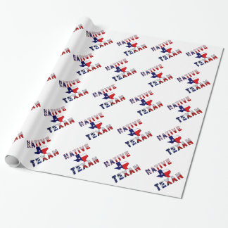 Inbyggd Texan Flagga Karta Presentpapper