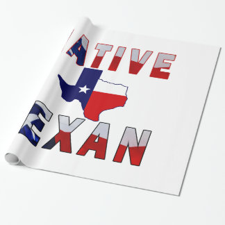 Inbyggd Texan Flagga Karta Presentpapper