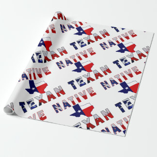 Inbyggd Texan Flagga Karta Presentpapper
