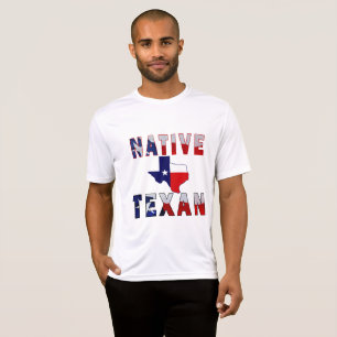 Inbyggd Texan Flagga Karta T Shirt