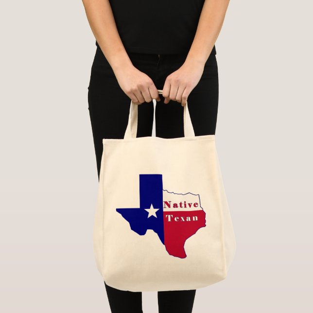 Inbyggd Texan Flagga Karta Tygkasse (Framsida (produkt))