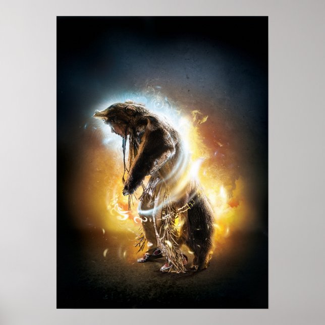 Inbyggd utskrift av amerikanska "björn" poster (Framsidan)