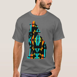 Inbyggd Varg för turkos vid utskrift T Shirt