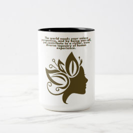 Inbyggd Woman Silhouette Inspirational Mugg