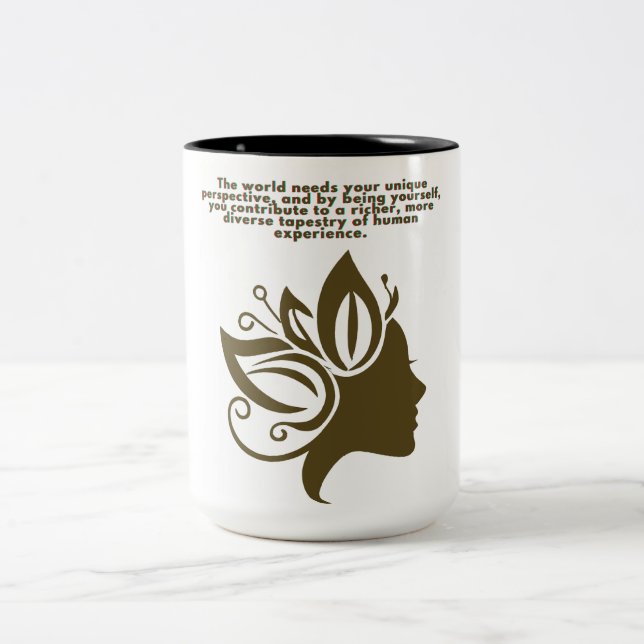 Inbyggd Woman Silhouette Inspirational Mugg (Center)